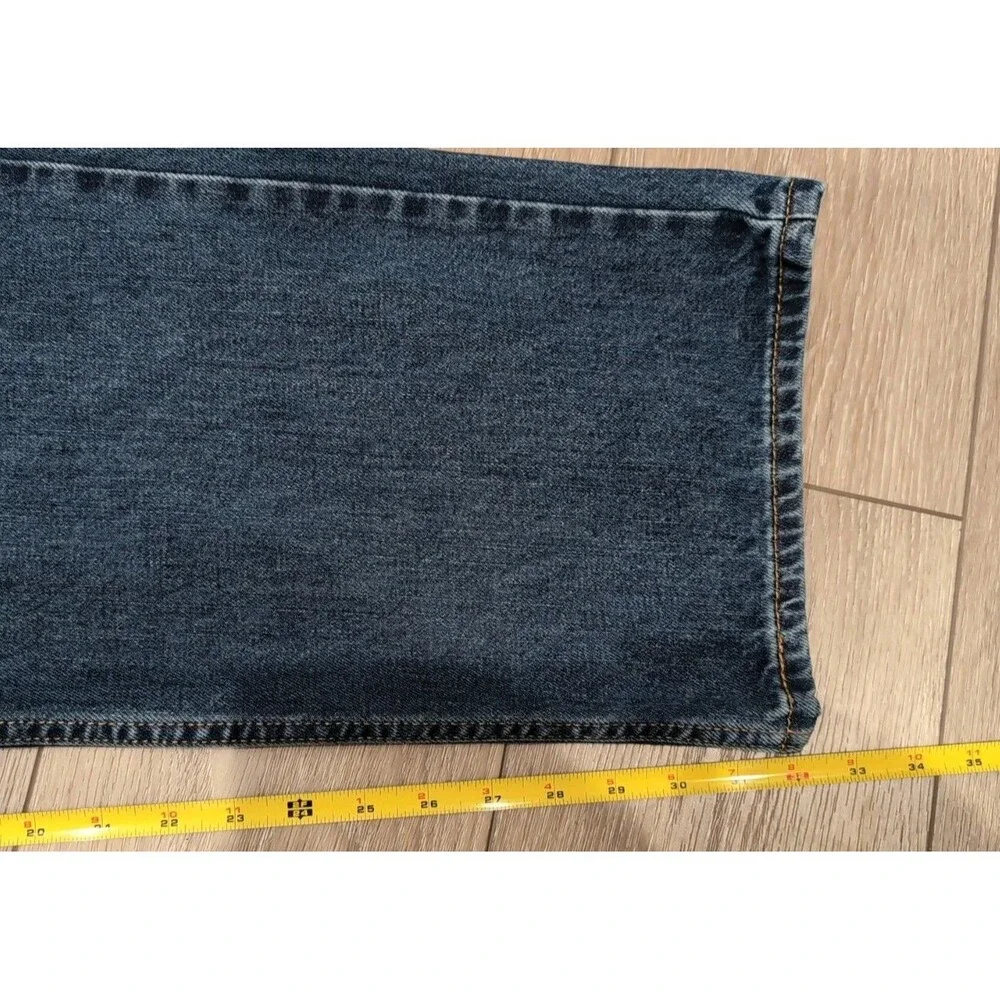 LEVI'S 505 MEN'S BLUE JEANS Regular Straight  in Size 42X32 Dark Wash EUC